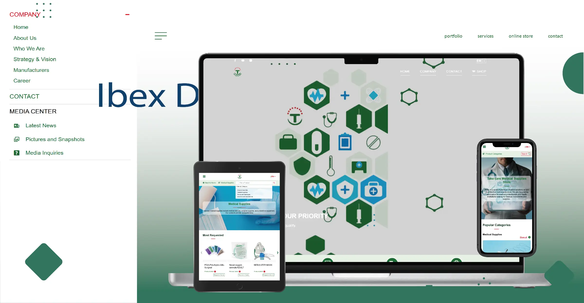 Full-scale visual presentation showcasing the final delivery of the Take Care for import project by Ibex.